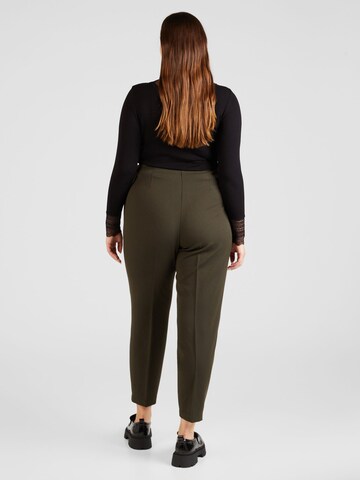 Vero Moda Curve Tapered Παντελόνι με τσάκιση 'ISABEL' σε πράσινο