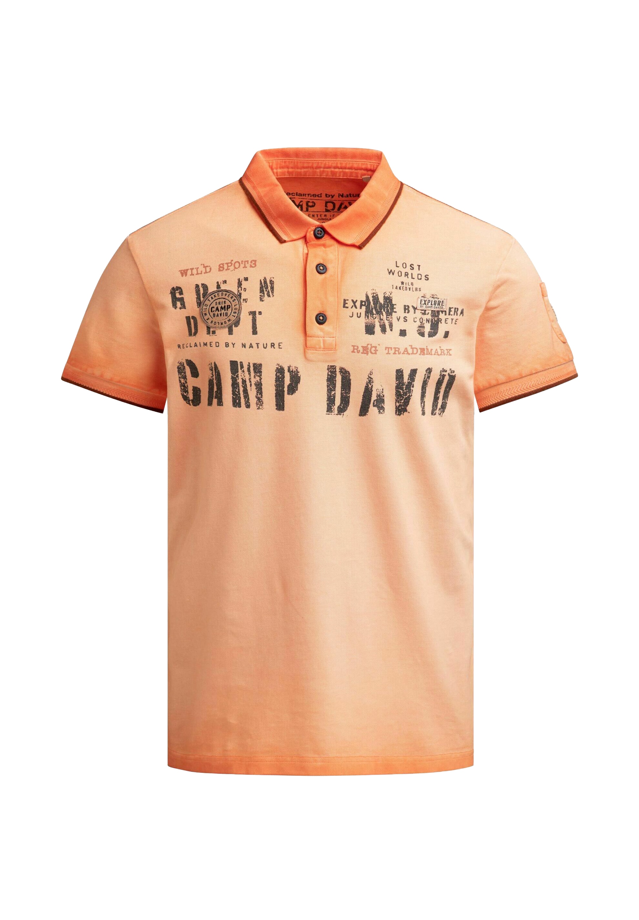 Maglietta di CAMP DAVID in arancione: frontale