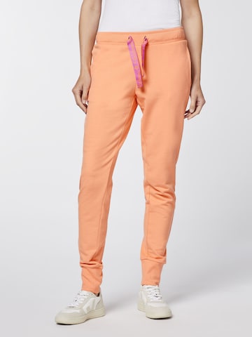 Oklahoma Jeans Slimfit Sweathose ' in Slim Fit ' in Orange: predná strana