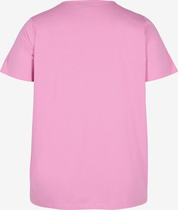 Zizzi T-Shirt 'Camryn' in Pink