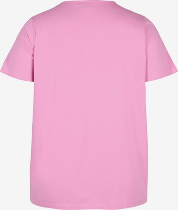 Zizzi Shirt 'Camryn' in Roze