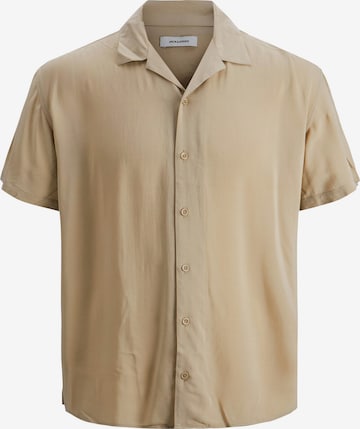 JACK & JONES Button Up Shirt 'Malibu' in Beige: front
