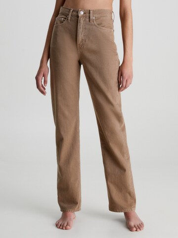 Regular Jean Calvin Klein Jeans en marron : devant