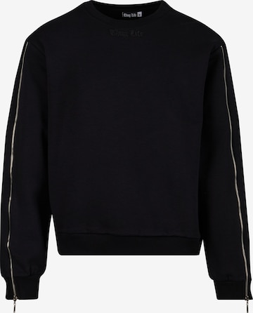Thug Life Sweatshirt in Black: front