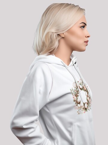 Sweat-shirt 'Osterkranz Eierkranz Blumenring' F4NT4STIC en blanc