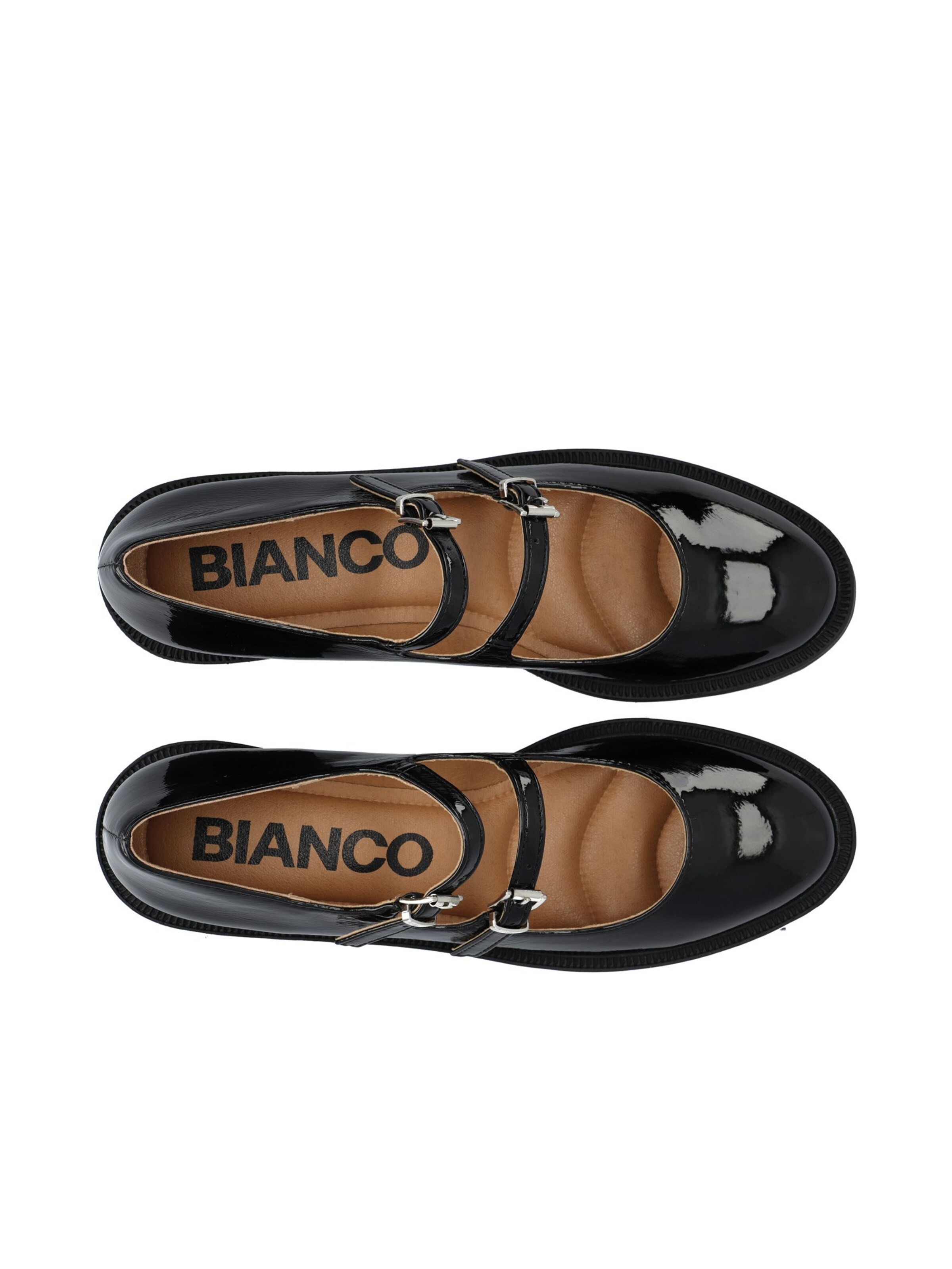 Bianco Ballerinasko med rem 'Pearl' i sort