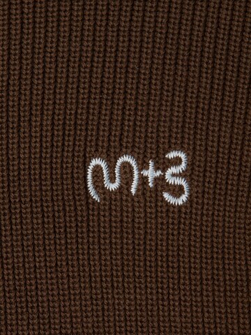 Maru + Bo Pullover 'EMBROIDERED LOGO SWEATER'‌‌‌‌‌‌‌‌ in Braun