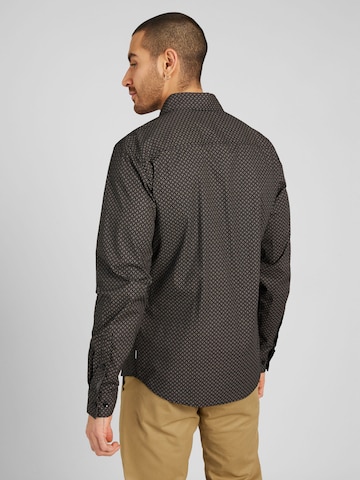 s.Oliver Slim fit Button Up Shirt in Black