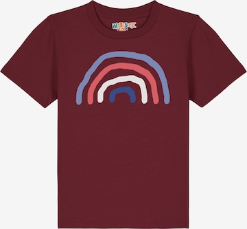 watabout.kids Shirt 'Regenbogen' in Rood: voorkant