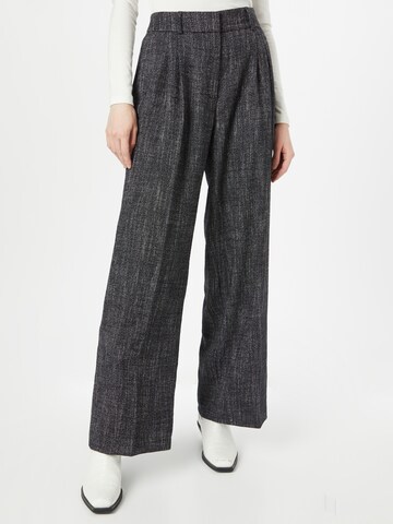 Wide leg Pantaloni con piega frontale di s.Oliver BLACK LABEL in grigio: frontale