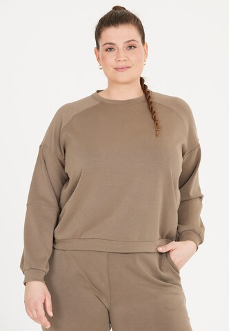 Q by Endurance Sweatshirt 'Alaia' in Beige: front