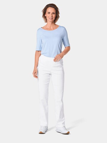 Goldner Slim fit Trousers 'Louisa' in White