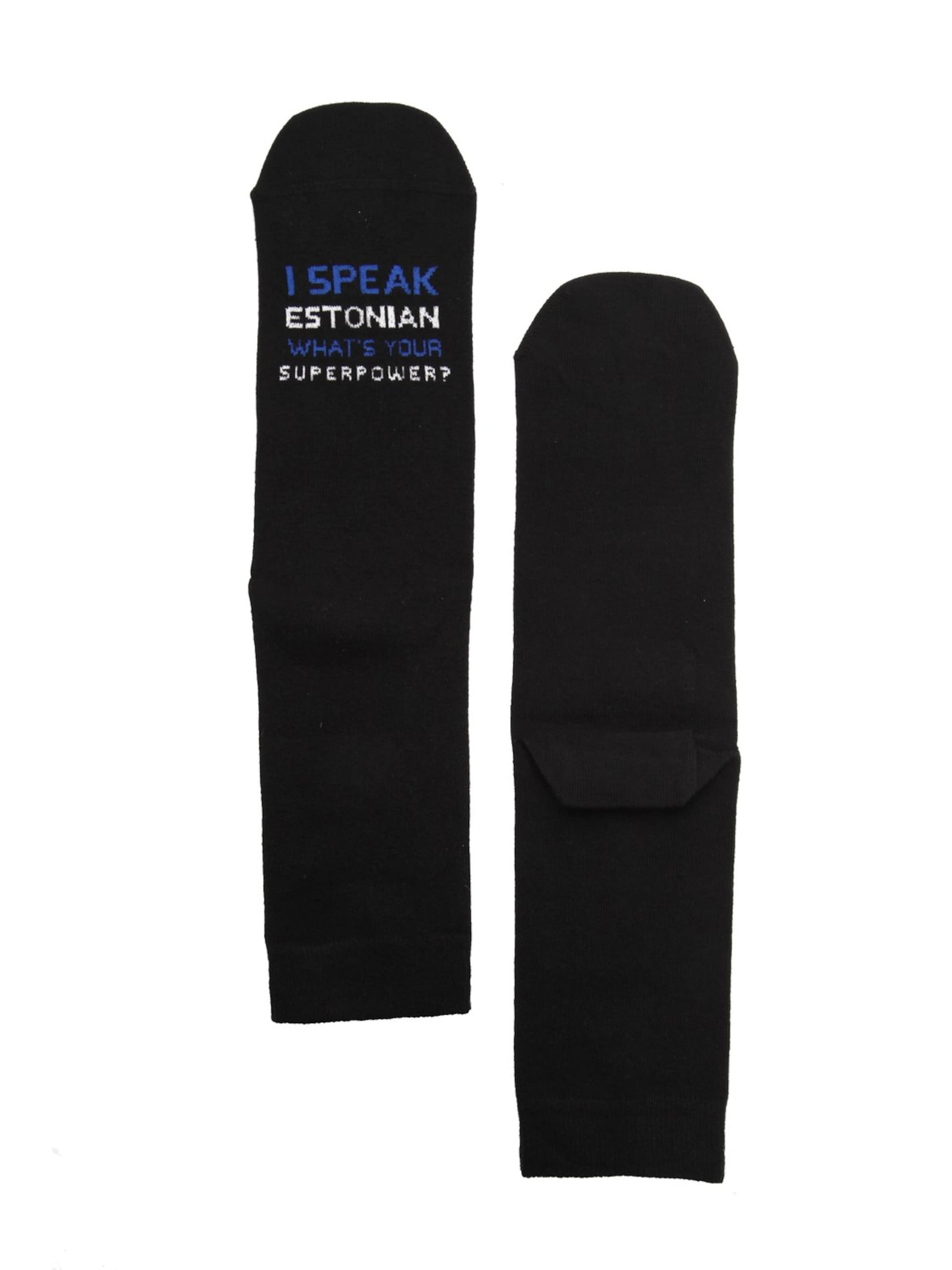 Chaussettes 'SUPERPOWER cotton socks for women' Sokisahtel en noir : devant