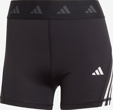 ADIDAS PERFORMANCE Skinny Spodnie sportowe 'Techfit Hyperglam' w kolorze czarny: przód