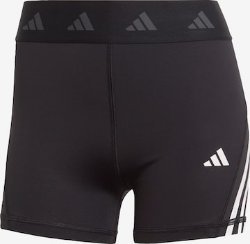 ADIDAS PERFORMANCE - Skinny Pantalón deportivo 'Techfit Hyperglam' en negro: frente