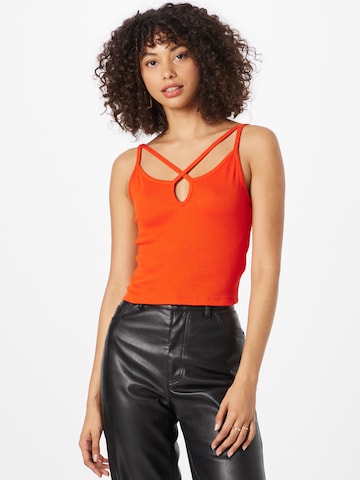 ABOUT YOU Top 'Aleana' in Orange: front