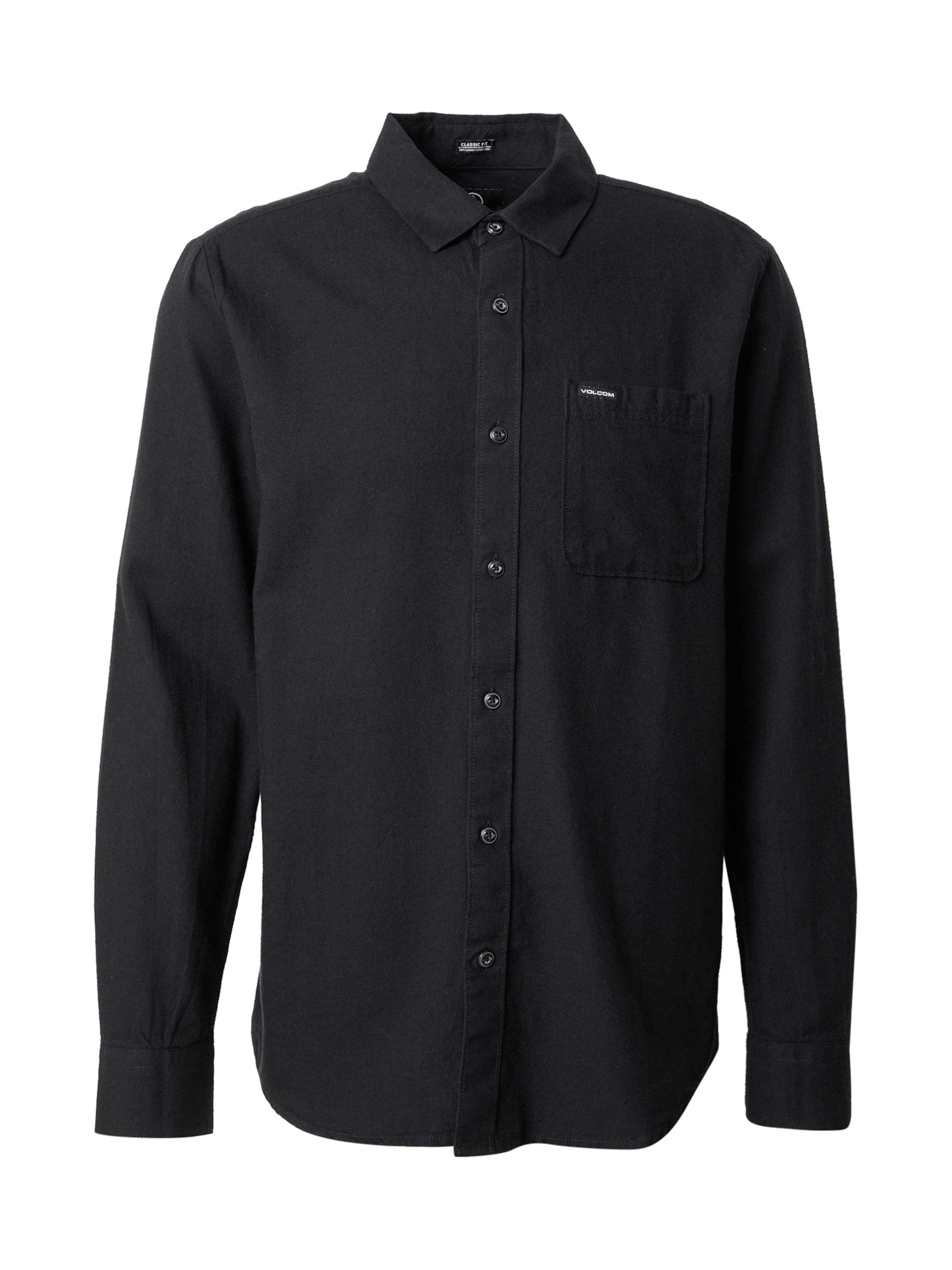 Volcom Средняя посадка Рубашка 'CADEN' в Черный: спереди