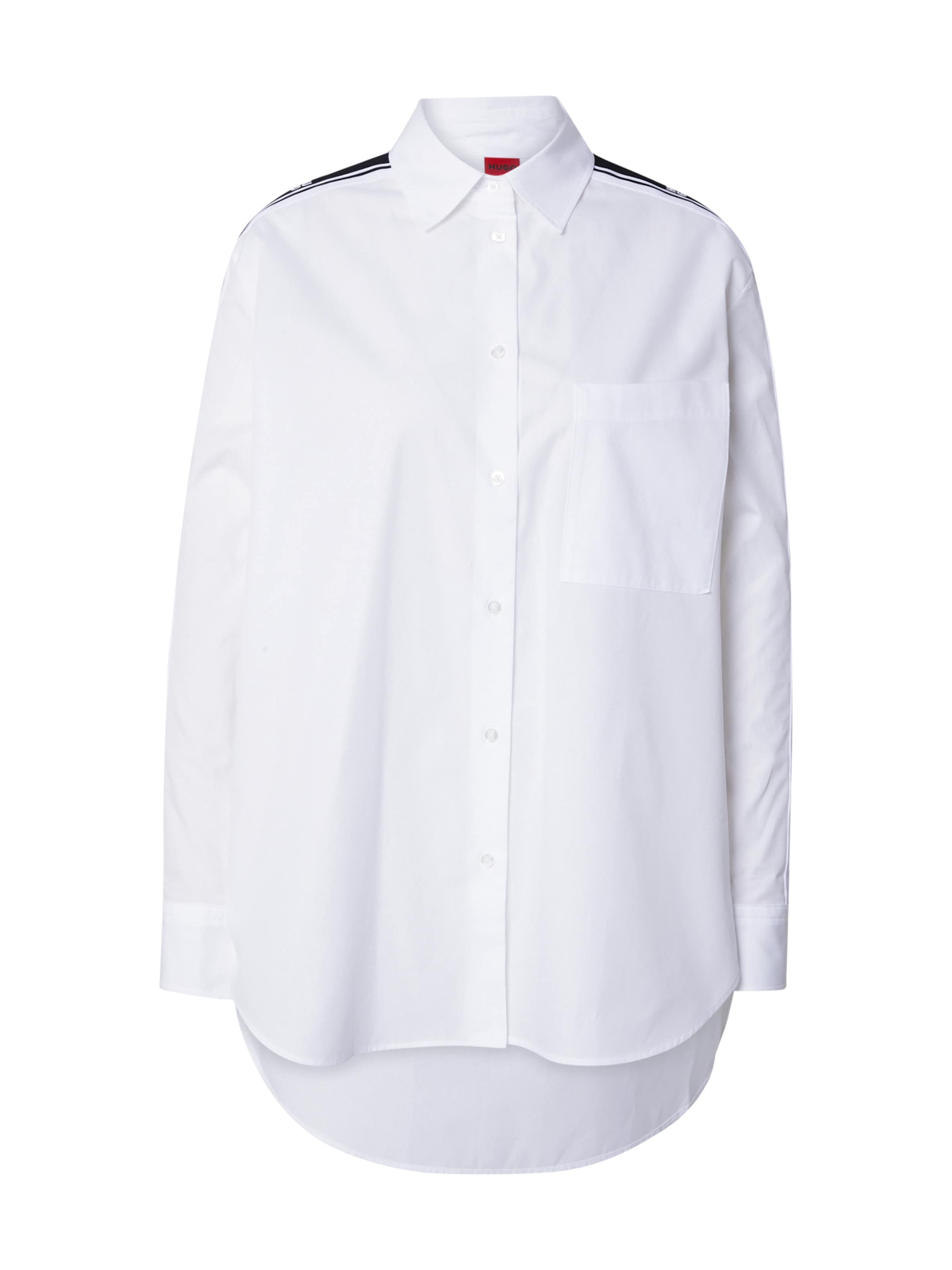 HUGO - Blusa 'Elodina' en blanco: frente