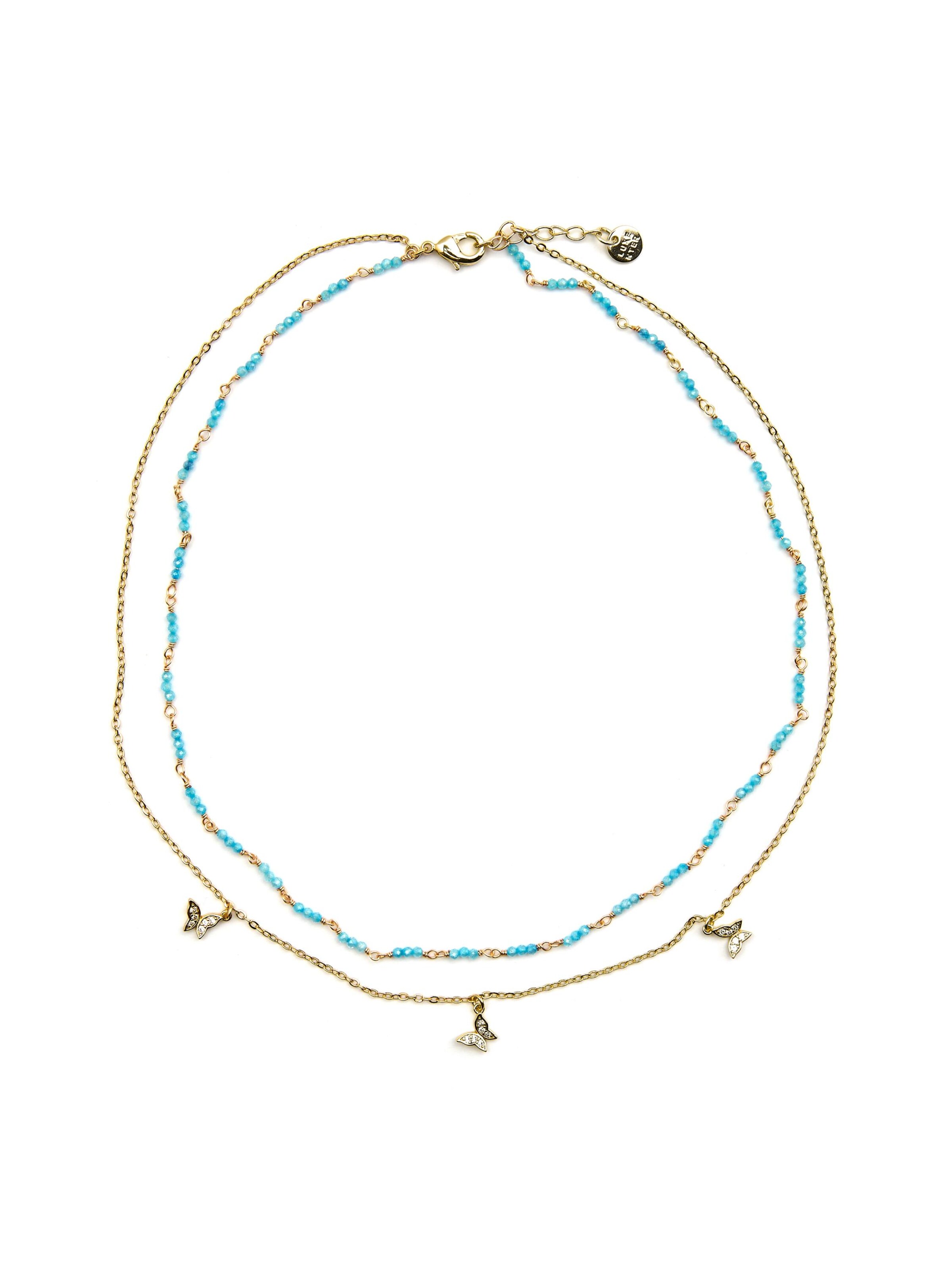 Luxenter Ketting 'Zinli' in Blauw: voorkant