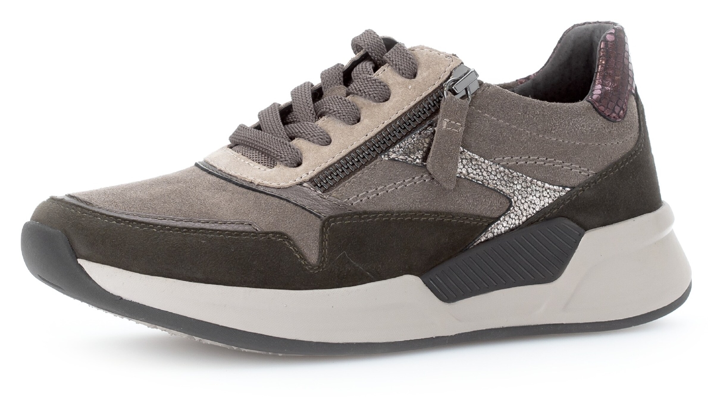 Gabor Rollingsoft Sneaker in Braun: Vorderseite