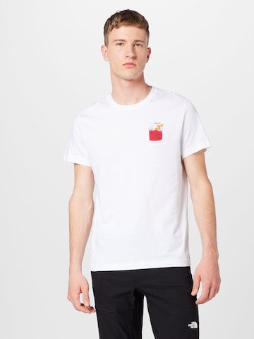 WESTMARK LONDON T-Shirt 'Cocktail Negroni' in Weiß: Vorderseite