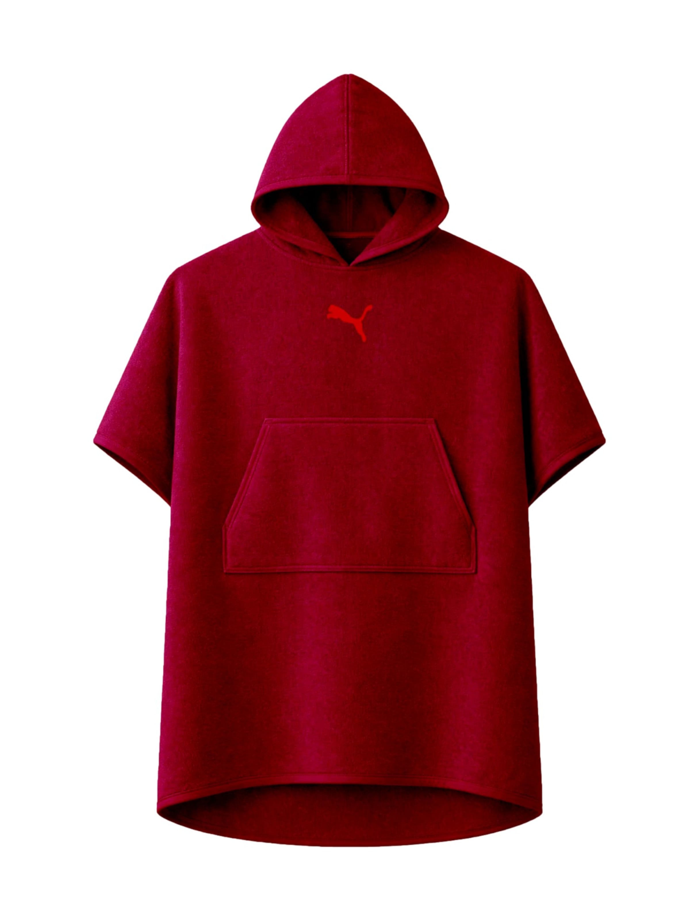 PUMA Badjas kort 'ADDITIONS' in Rood: voorkant