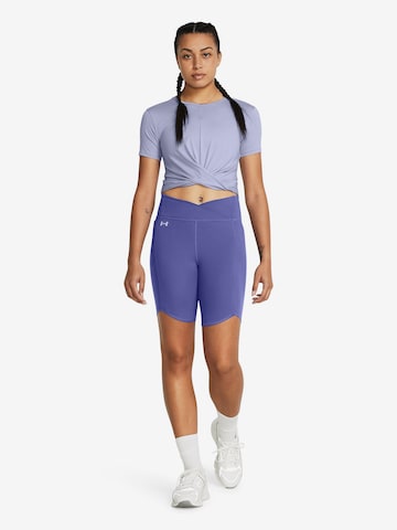 UNDER ARMOUR Skinny Sporthose 'Motion Crossover Bike' in Lila