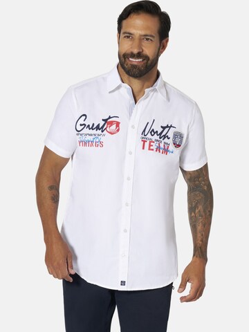 Jan Vanderstorm Comfort Fit Hemd 'Freydis' in Weiß: Vorderseite