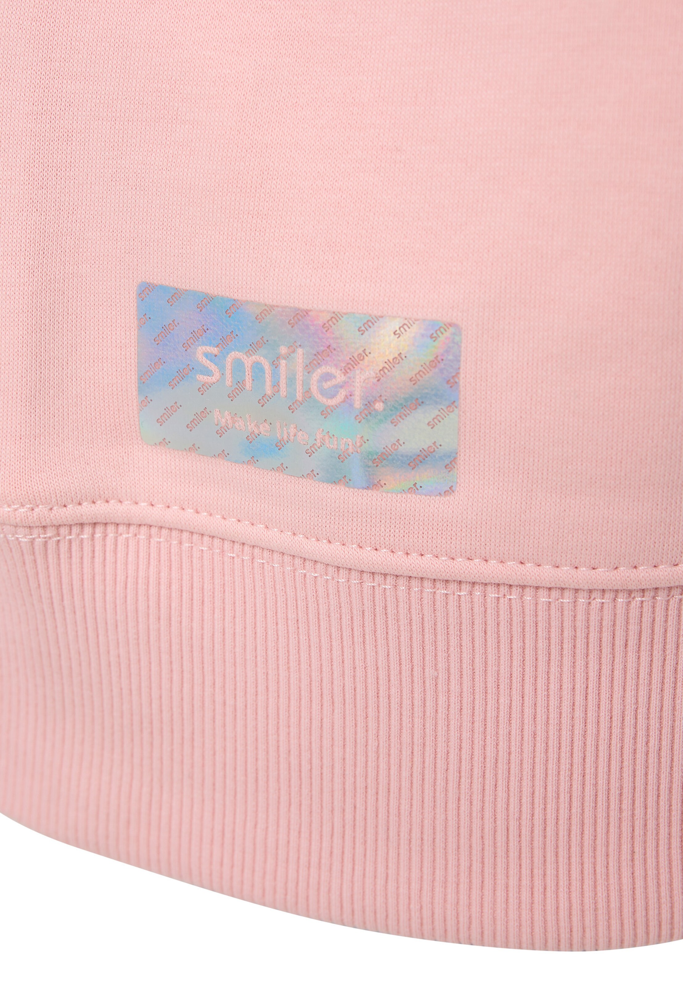 Sweat-shirt 'Happy' smiler. en rouge