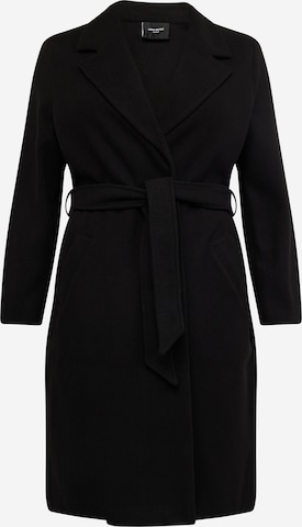 Manteau mi-saison 'Fortune Aya' Vero Moda Curve en noir : devant