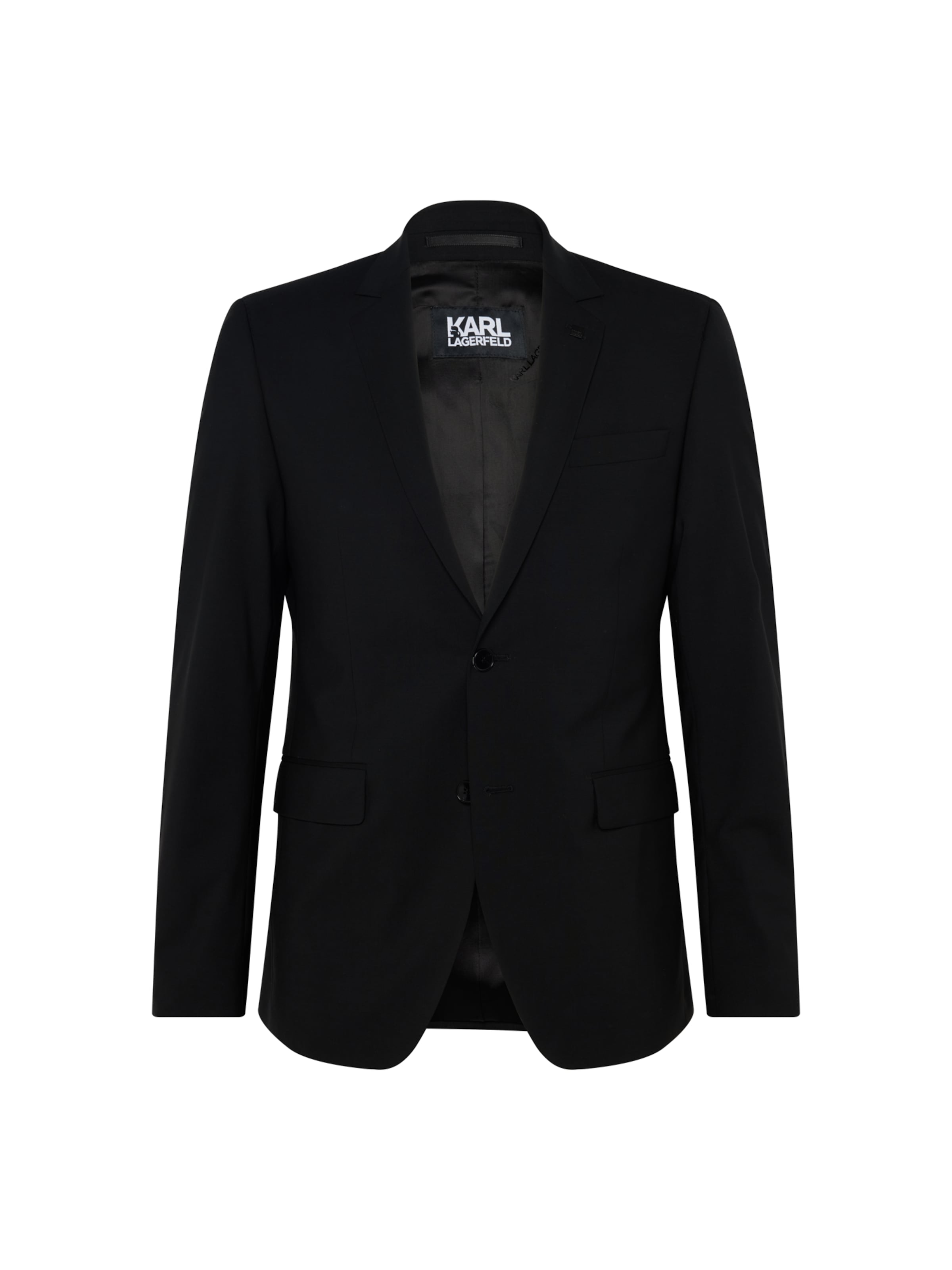 juoda Karl Lagerfeld Priglundantis modelis Dalykinio stiliaus švarkas: priekis