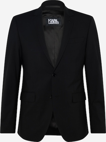 Karl Lagerfeld - Ajuste estrecho Chaqueta tipo saco para negocios en negro: frente