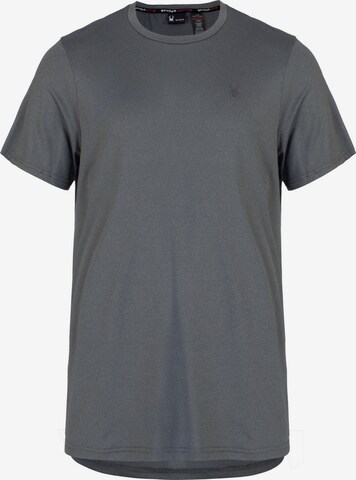 T-Shirt fonctionnel Spyder en gris : devant