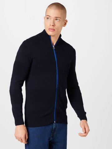 Kronstadt Knit Cardigan 'Jacob' in Blue: front