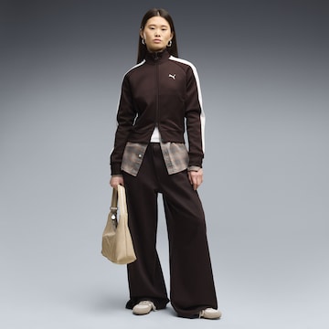 PUMA Sweatjacke 'T7 ALWAYS ON' in Braun
