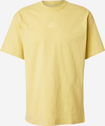 T-Shirt 'Premium Essentials' Nike Sportswear en jaune : devant