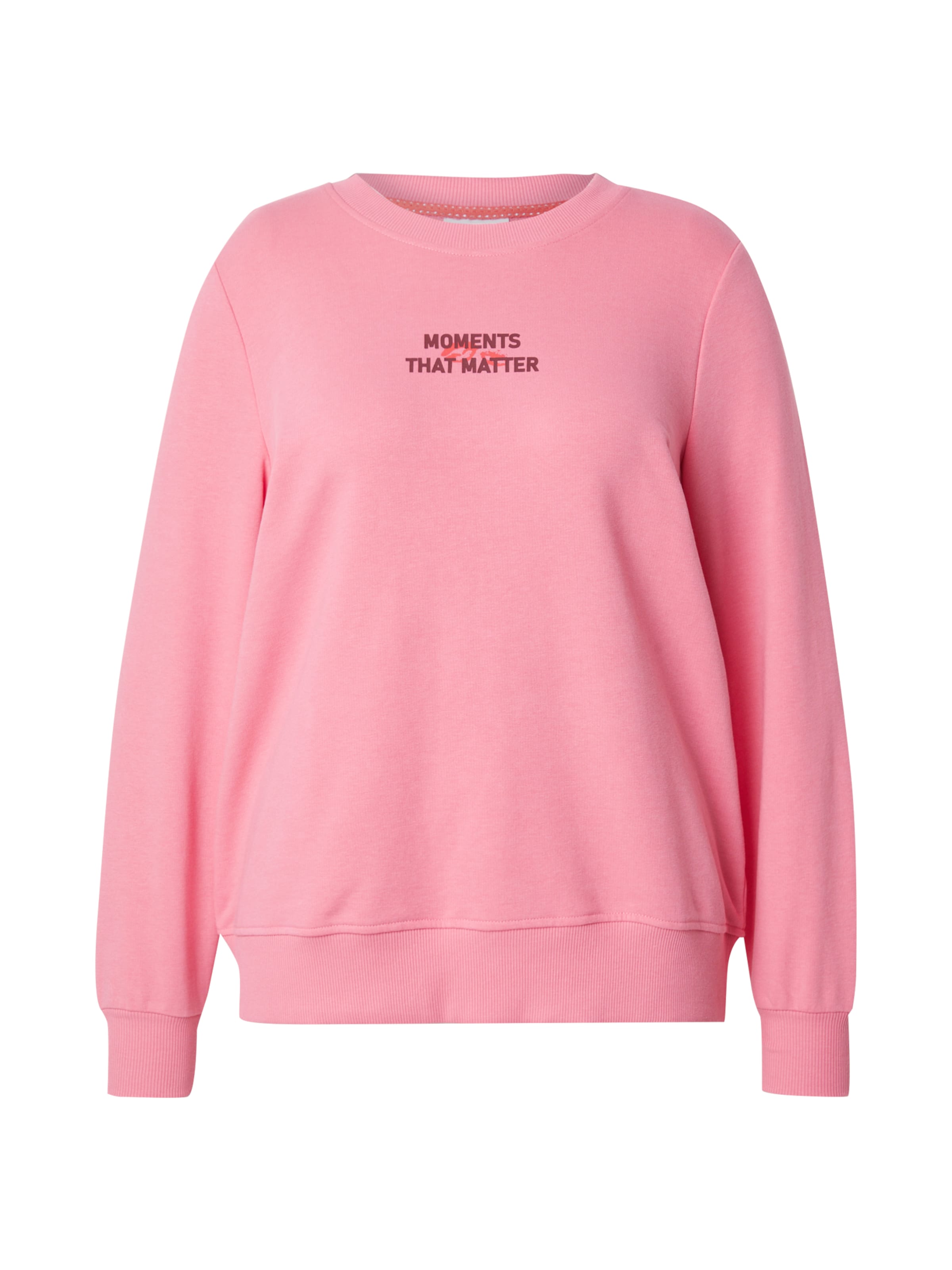 ONLY Carmakoma Sweatshirt 'CARPOPPY' in Pink: front