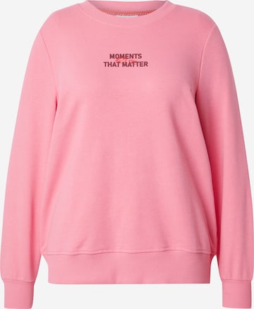 rožinė ONLY Carmakoma Megztinis be užsegimo 'CARPOPPY': priekis