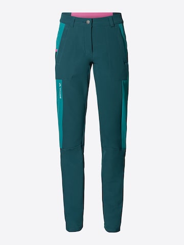 VAUDE Slim fit Outdoor Pants 'W Elope SLF P' in Green: front