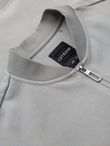 Ombre Sweat jacket 'OM-SSZP-0238' in Grey