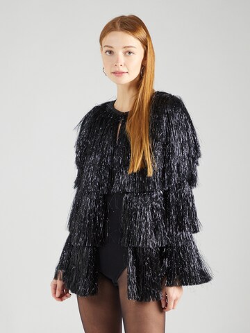Nasty Gal Φθινοπωρινό και ανοιξιάτικο μπουφάν σε μαύρο: μπροστά