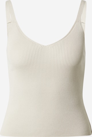 A LOT LESS Knitted Top 'Isabelle' in White: front