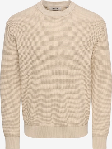 Only & Sons Свитер 'ONSMarius' в Серый: спереди