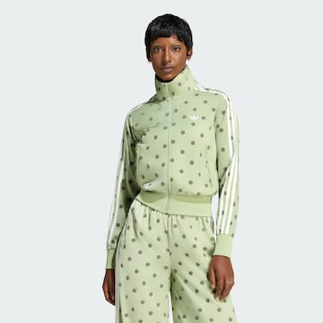ADIDAS ORIGINALS - Sudadera con cremallera en verde: frente