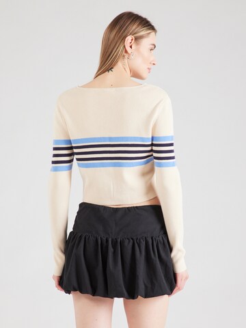 Monki Knit cardigan in Beige