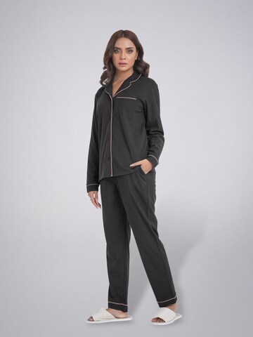 LEAFLETIC Pyjamas 'Leafletic Women’s Nightwear Long set' i sort