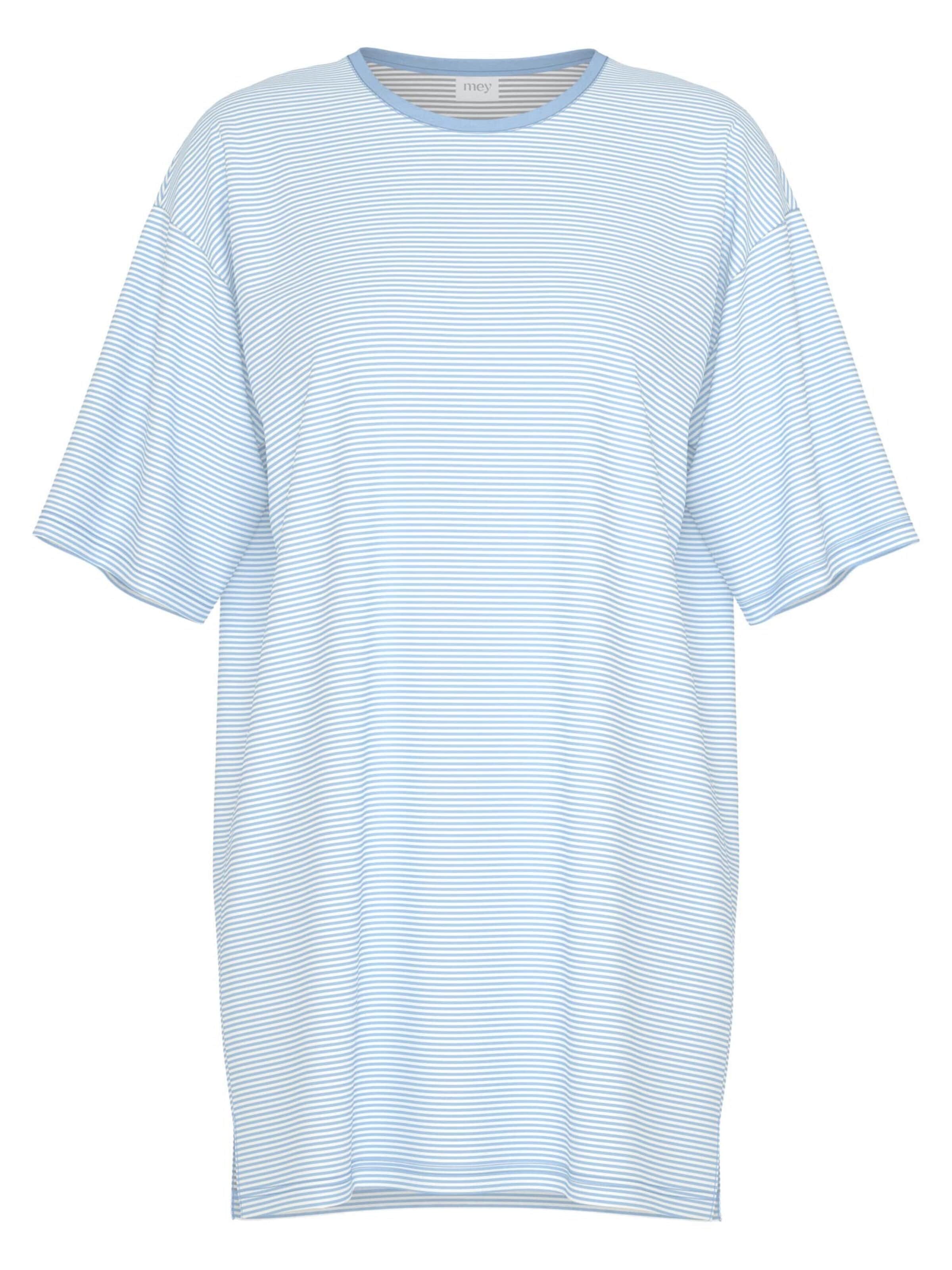 Mey Nachthemd 'Simple Stripes' in Blauw: voorkant