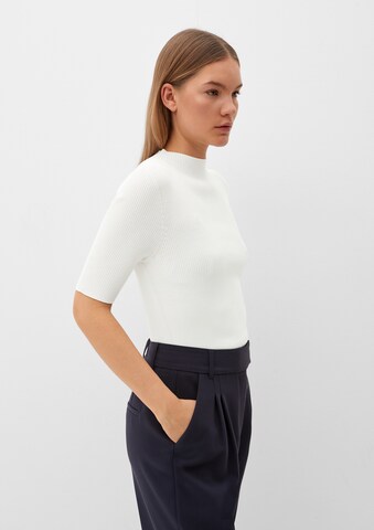 Pull-over s.Oliver BLACK LABEL en blanc : devant