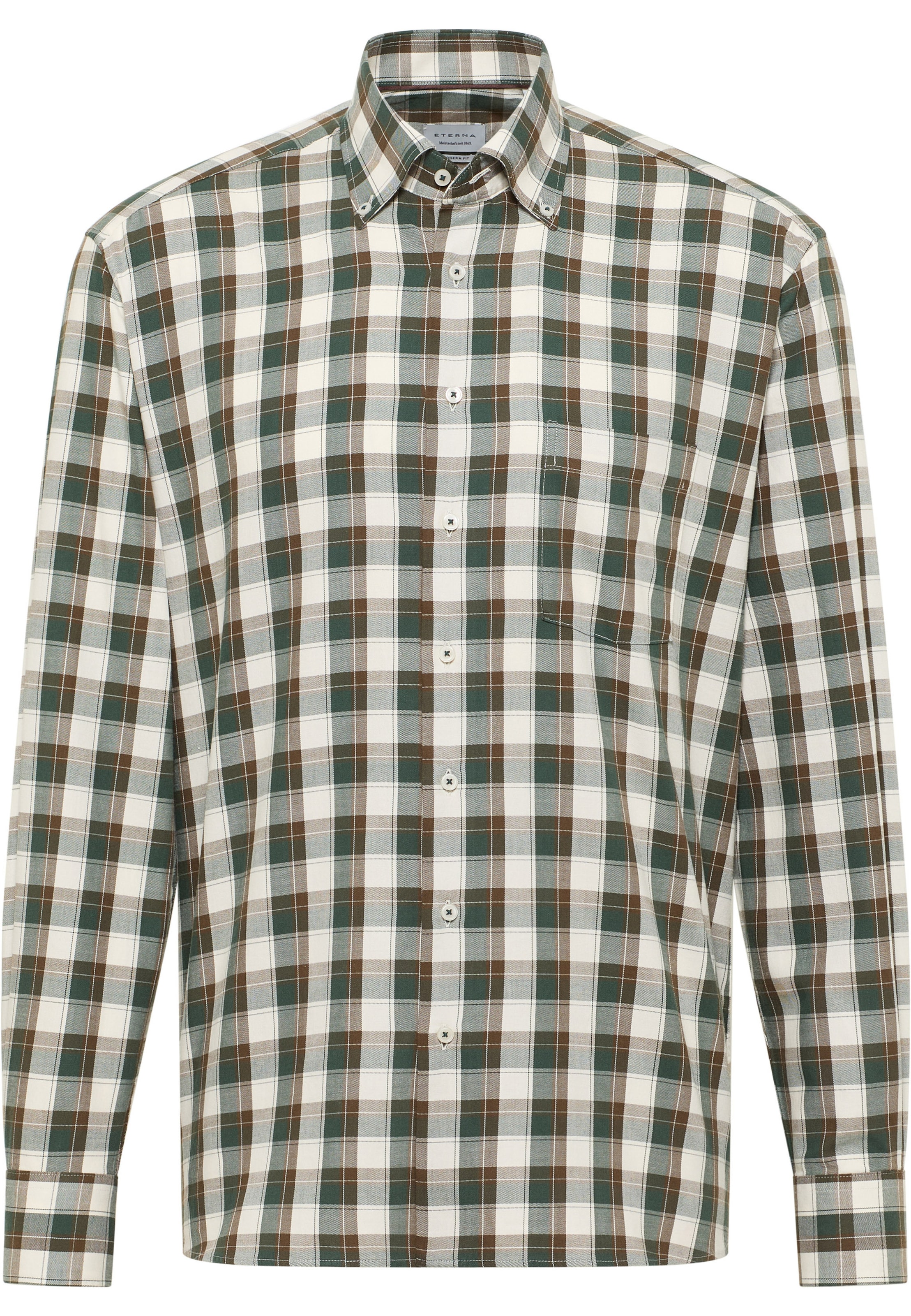 ETERNA Regular Fit Businesshemd in Grün: Vorderseite