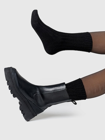 Nur Die Socken 'Weich & Warm' in Schwarz